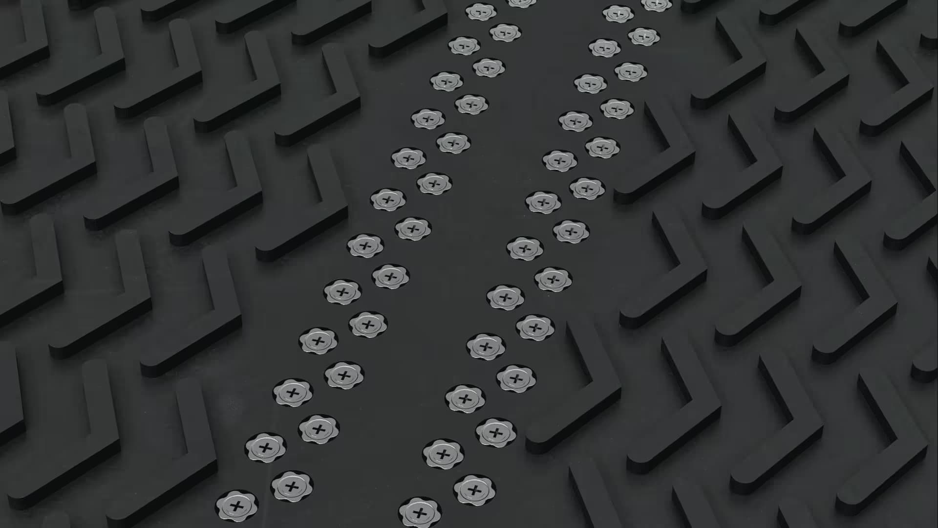 Chevron cleated belts