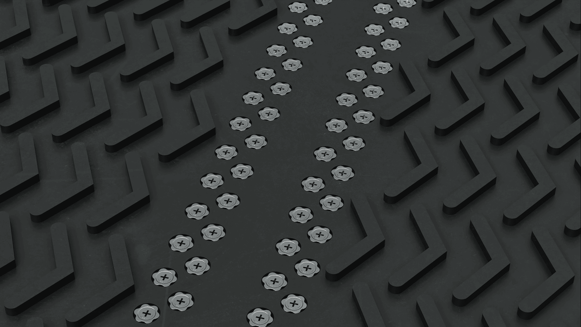 Chevron cleated belts