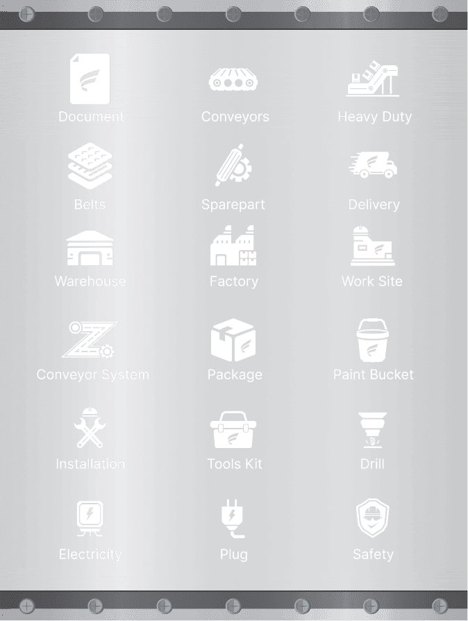 Fluent Conveyors iconography set