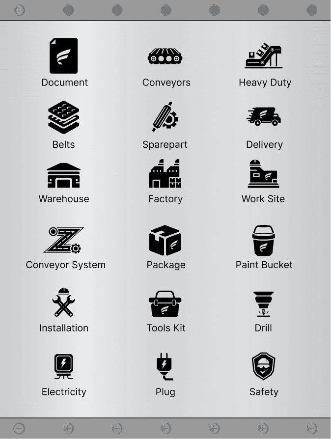 Fluent Conveyors iconography set