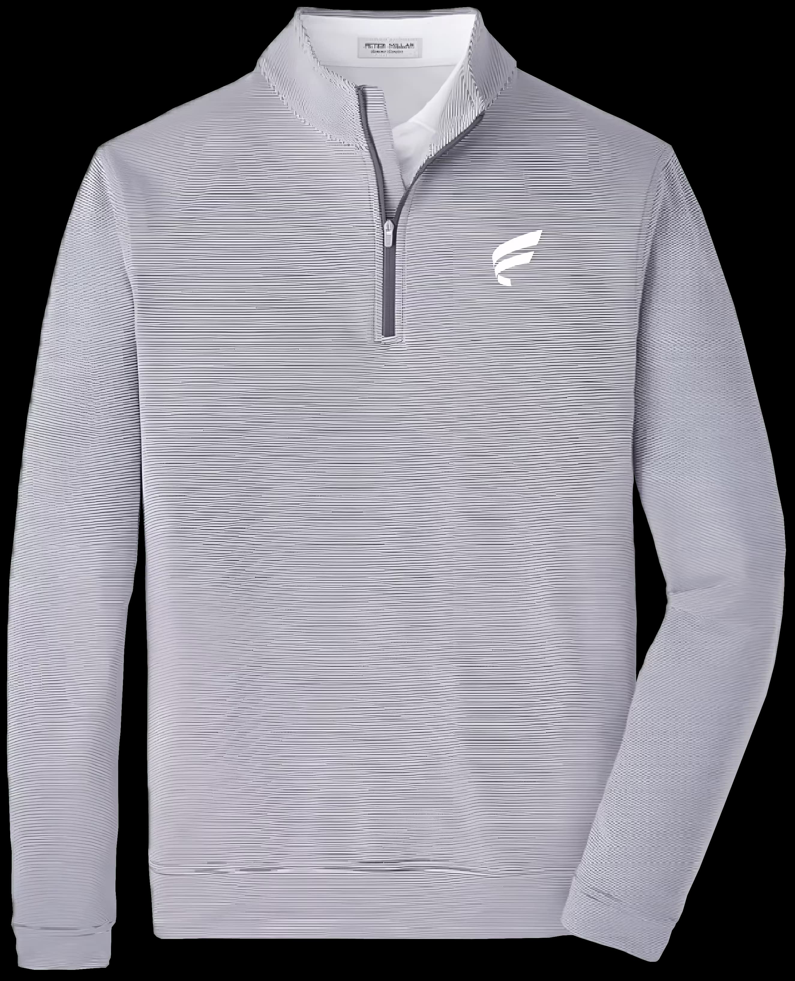 Solid Performance Jersey Polo in white with embroidered Fluent logo on left chest