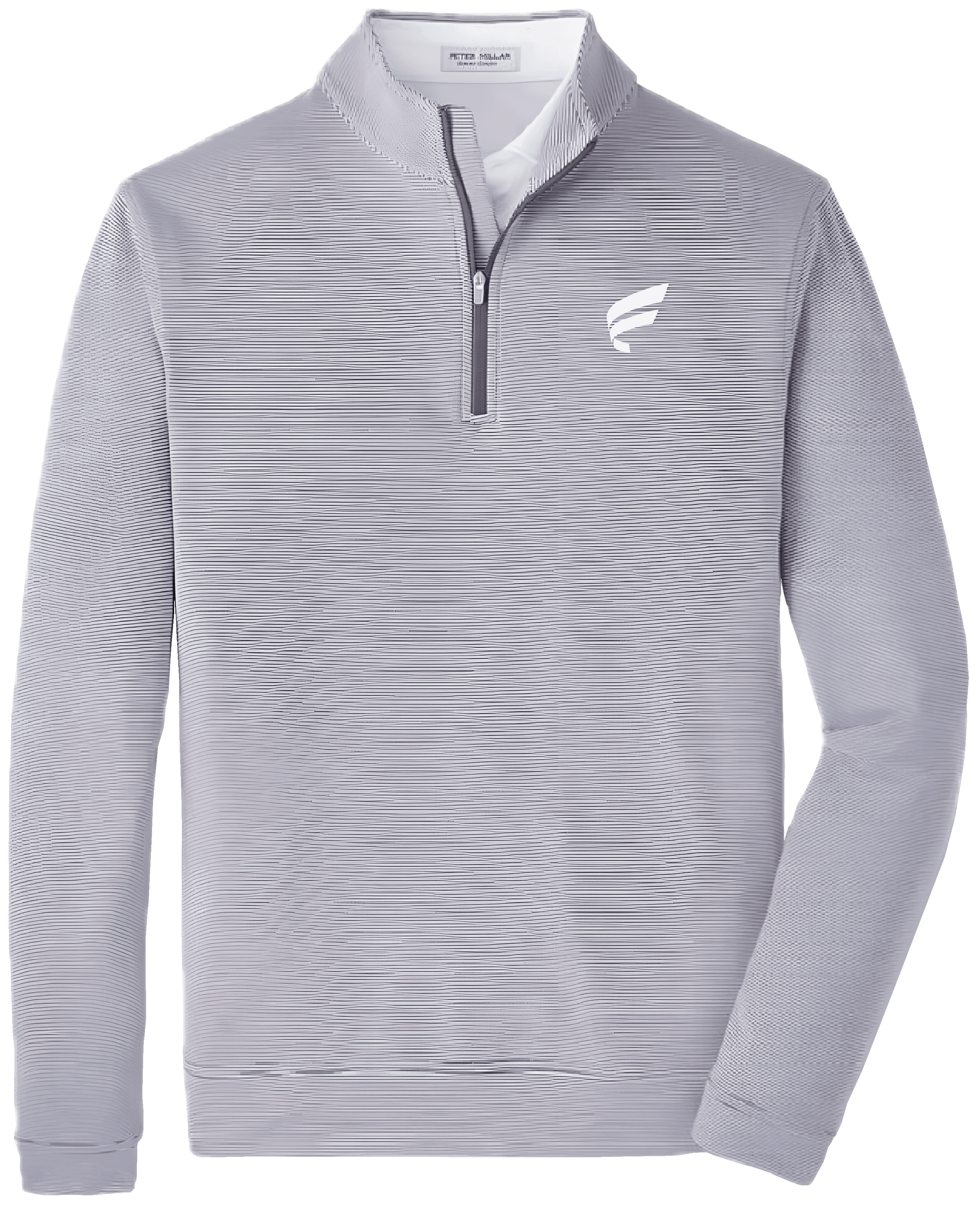 Solid Performance Jersey Polo in white with embroidered Fluent logo on left chest