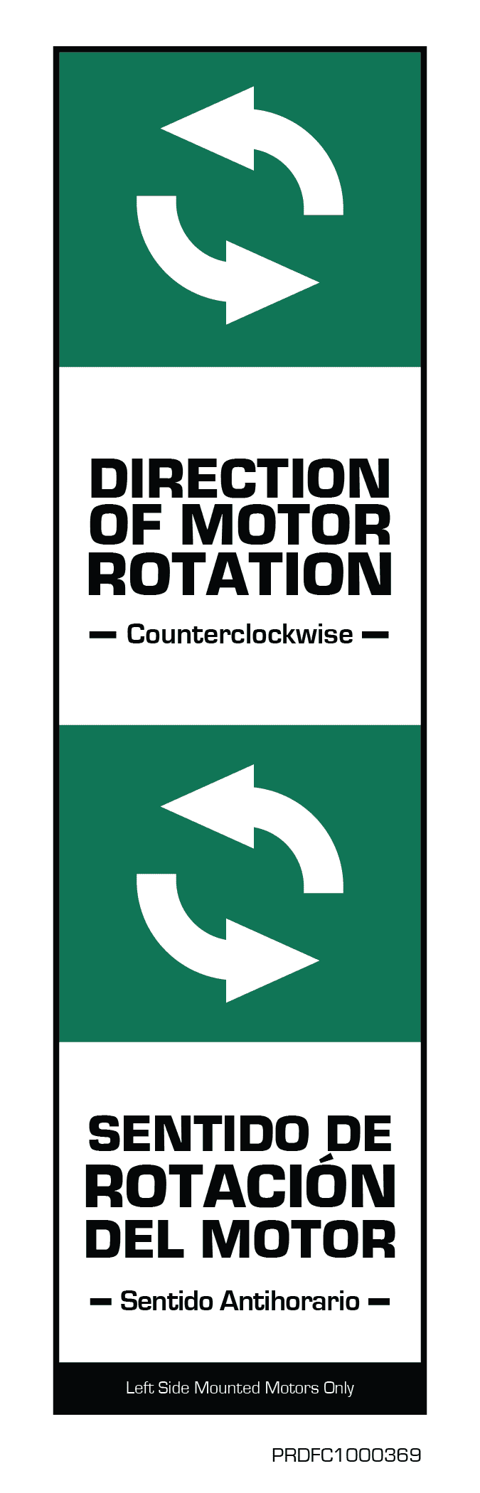 Counter Clockwise Motor Left Side