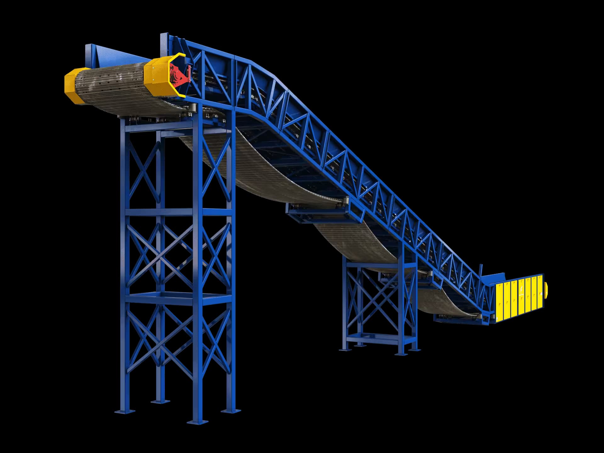 MSW recycling conveyor system