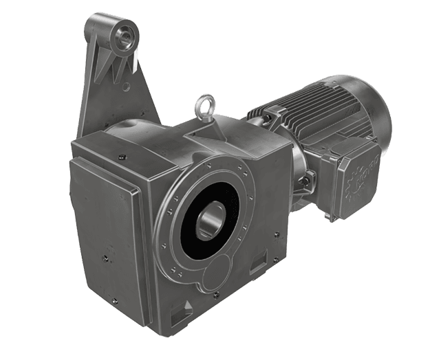 Helical bevel conveyor drives