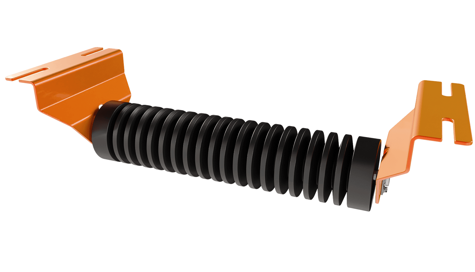 Rubber return idlers