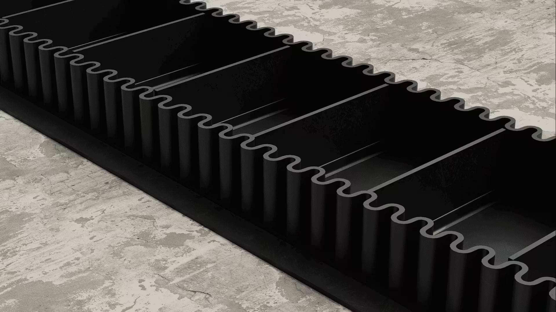 Corrugated sidewall belts