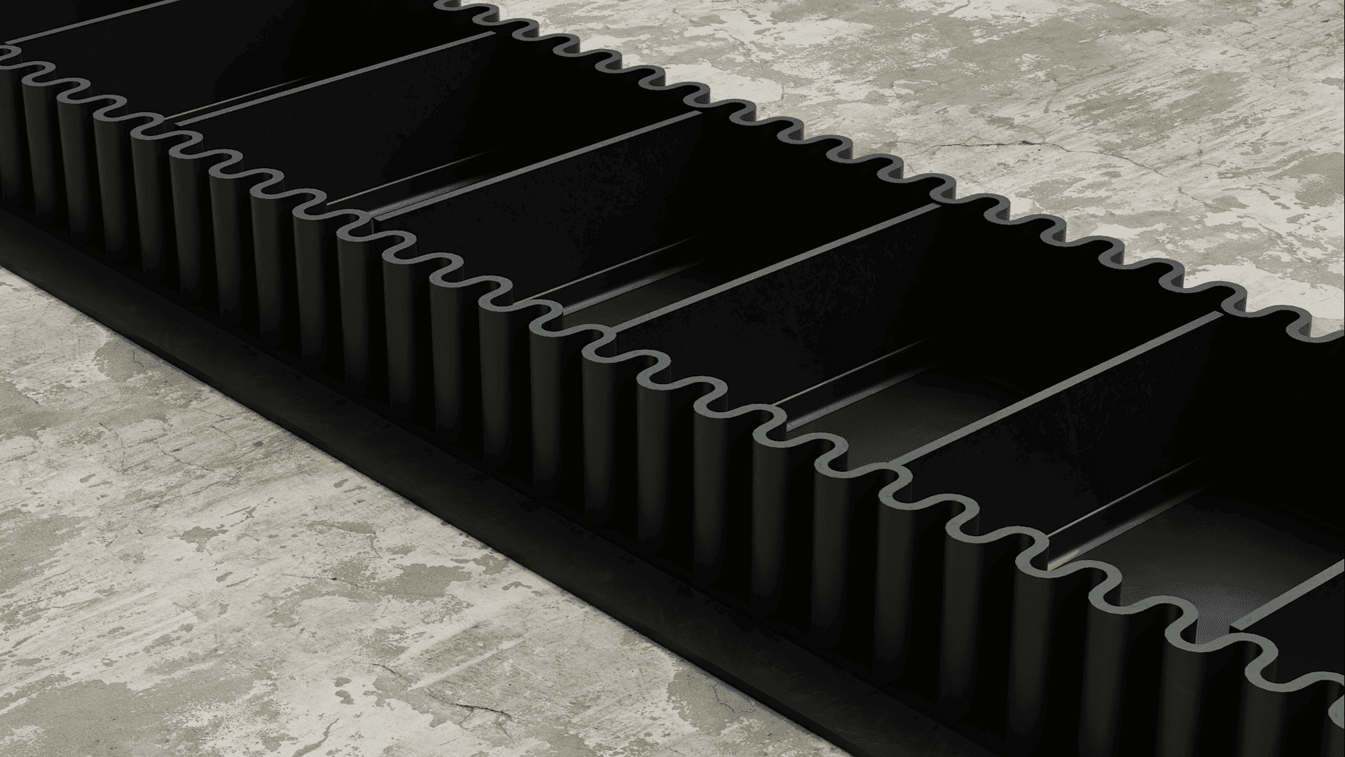 Corrugated sidewall belts