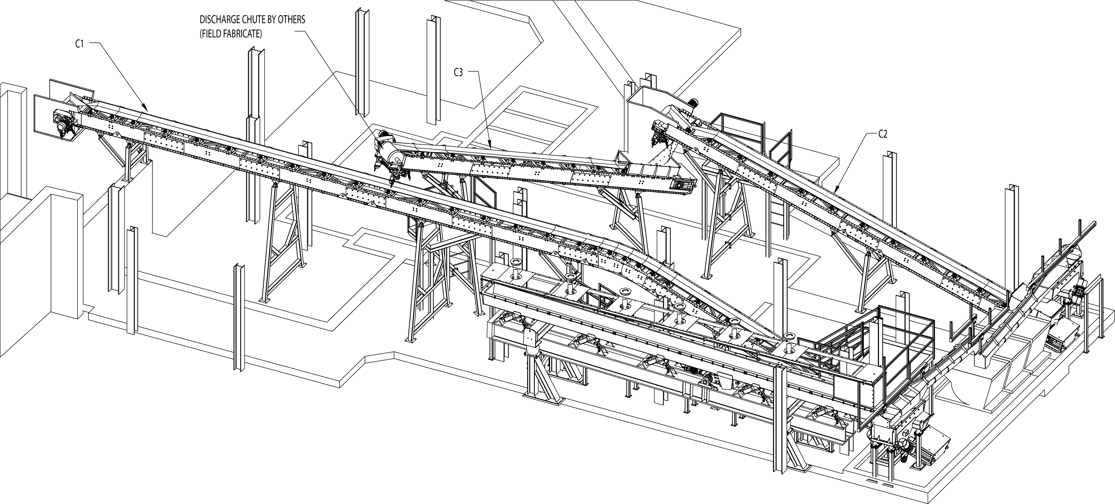 Fluent conveyors footer background cover indicating manufacturing processes