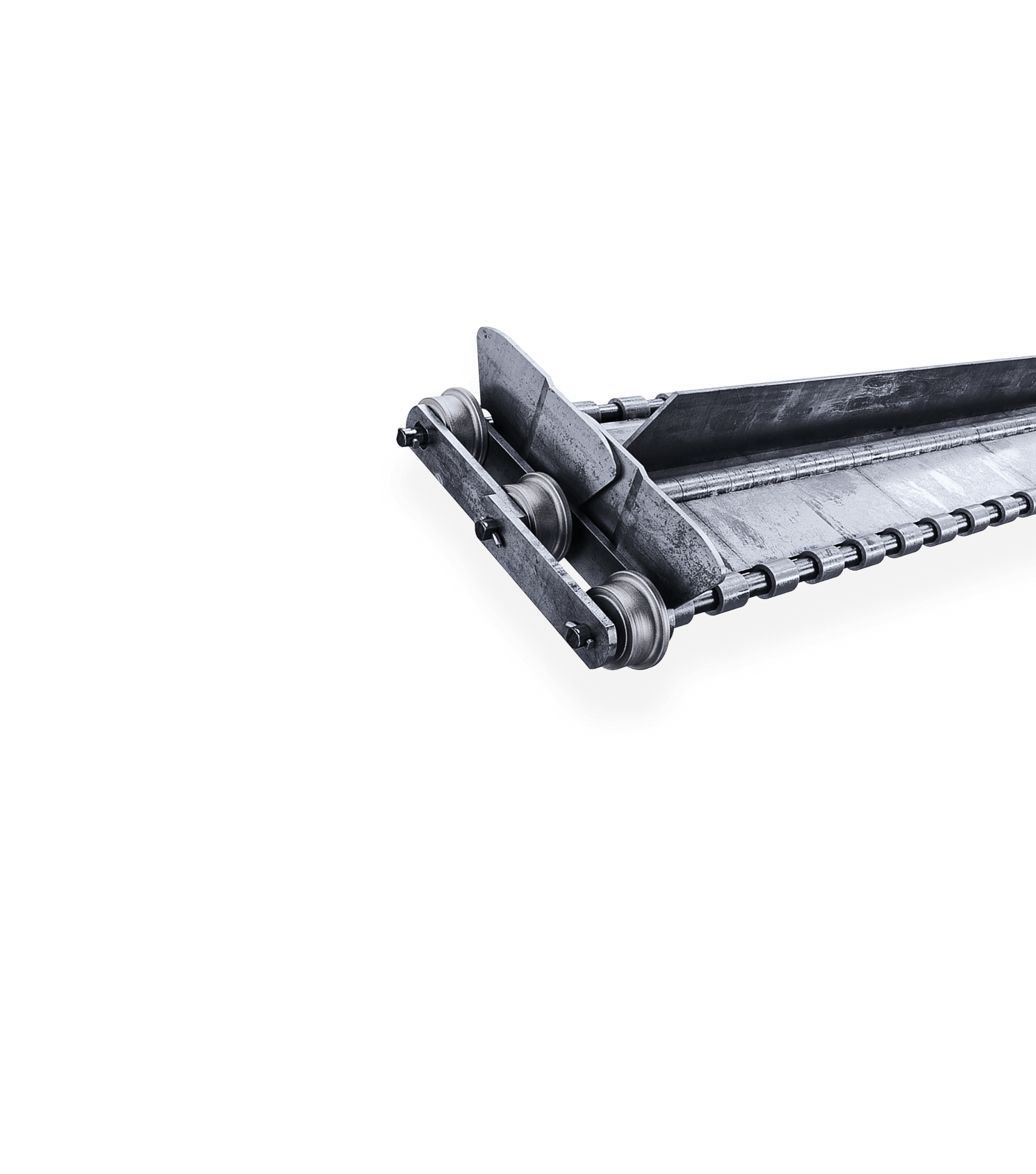 Heavy-duty roller chain belt conveyor