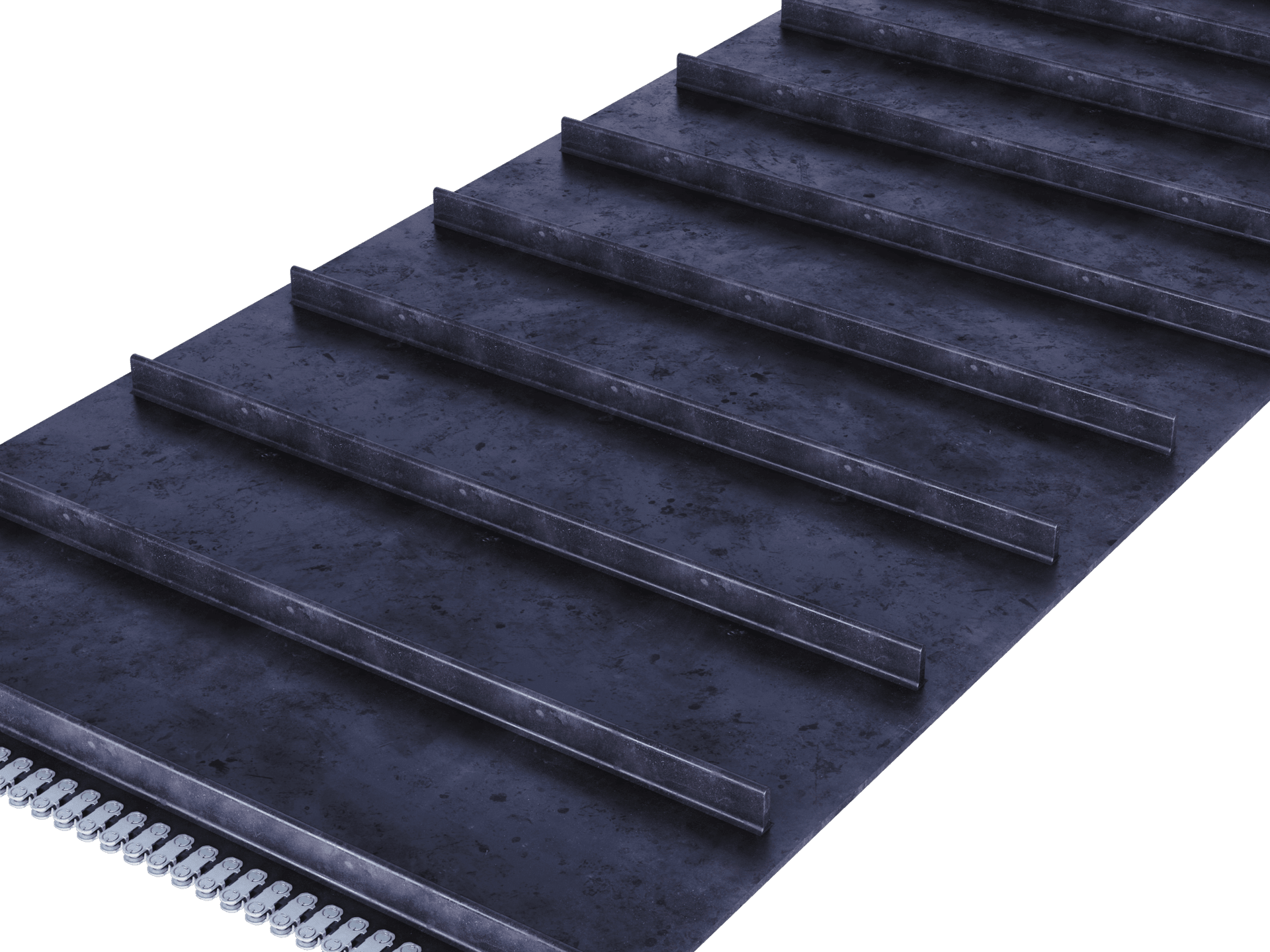 Integrally molded belts for asphalt milling machines