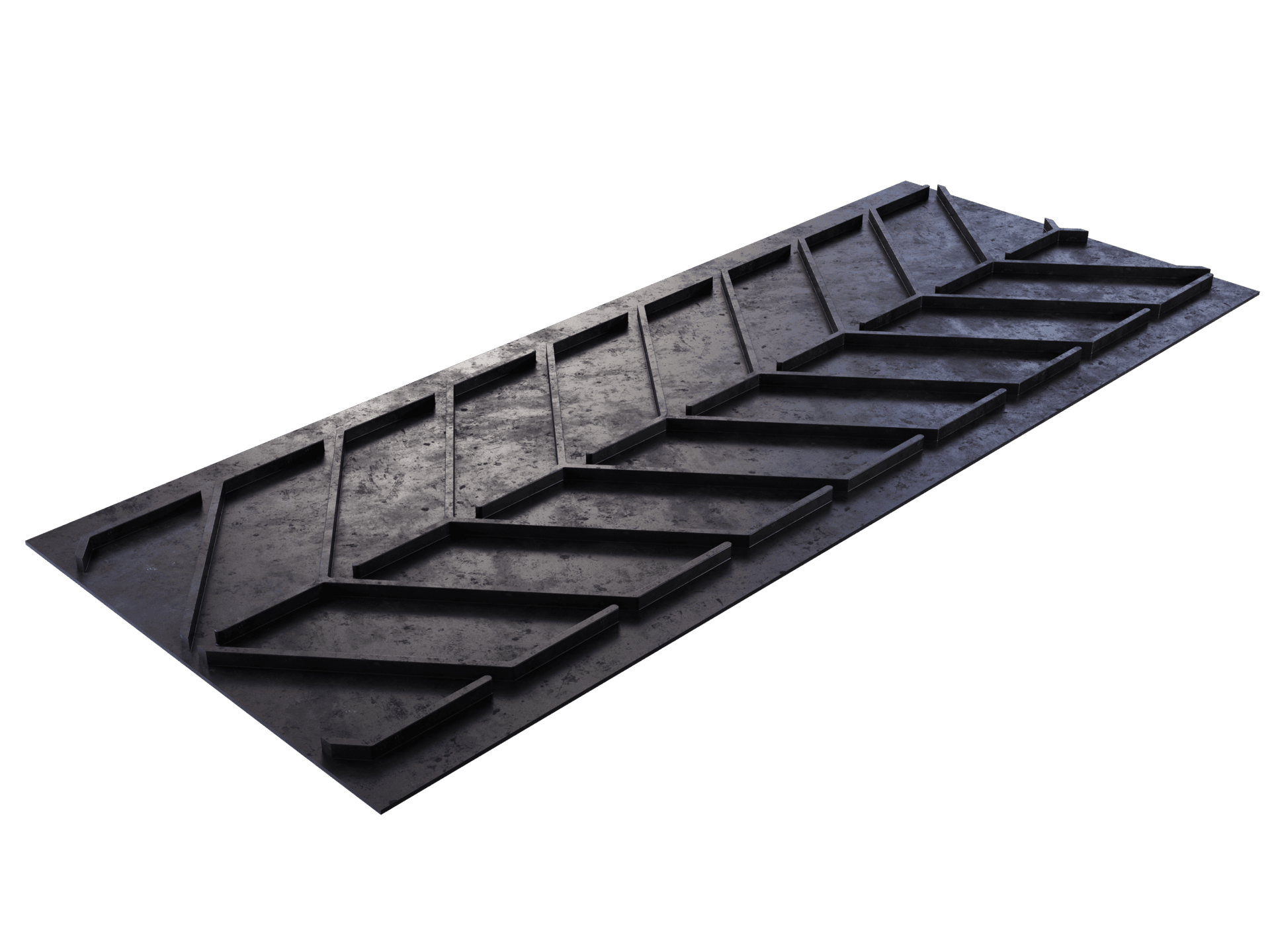 Integrally molded belts for mobile shredders