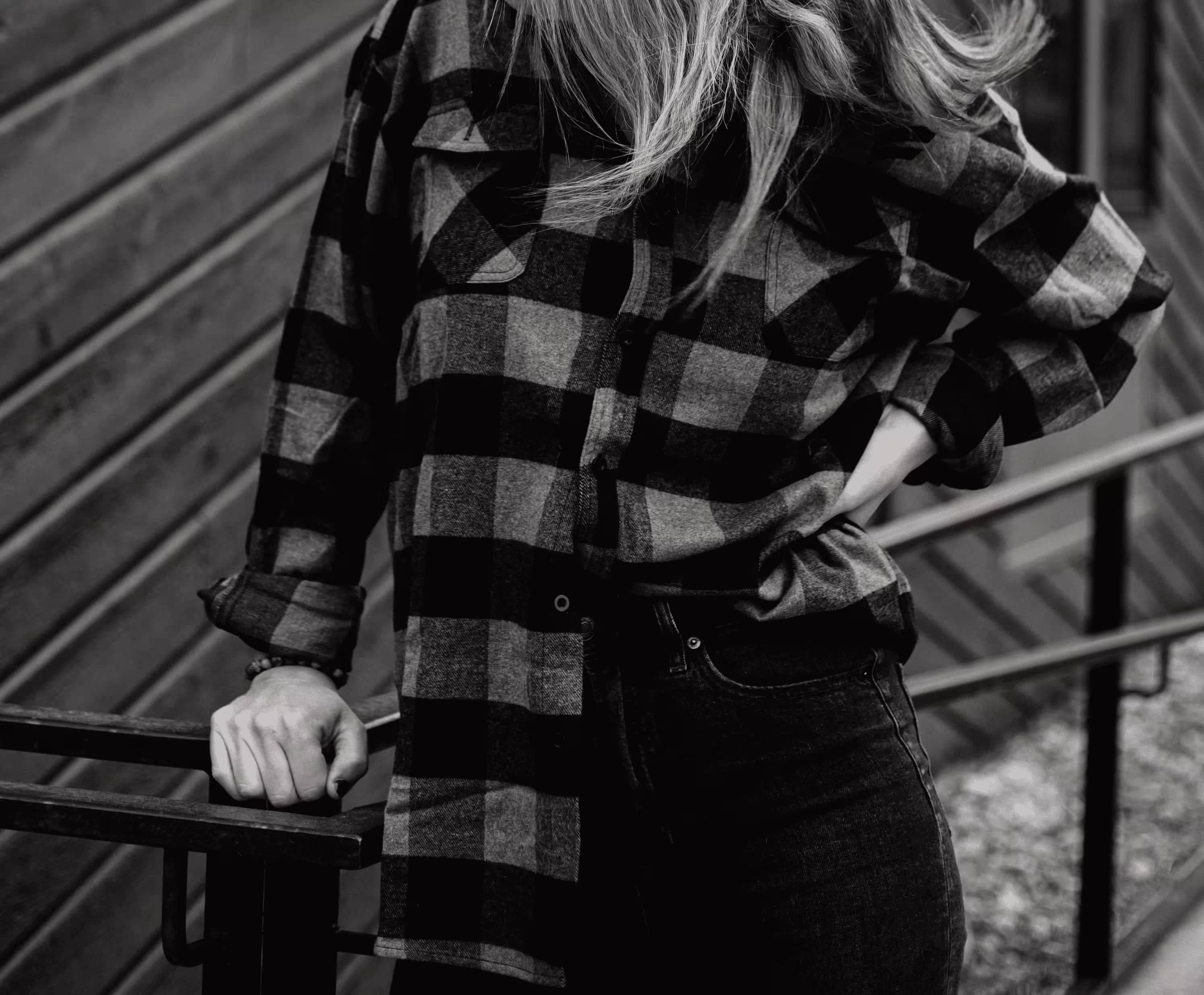 Plaid flannel shirt winter apparel