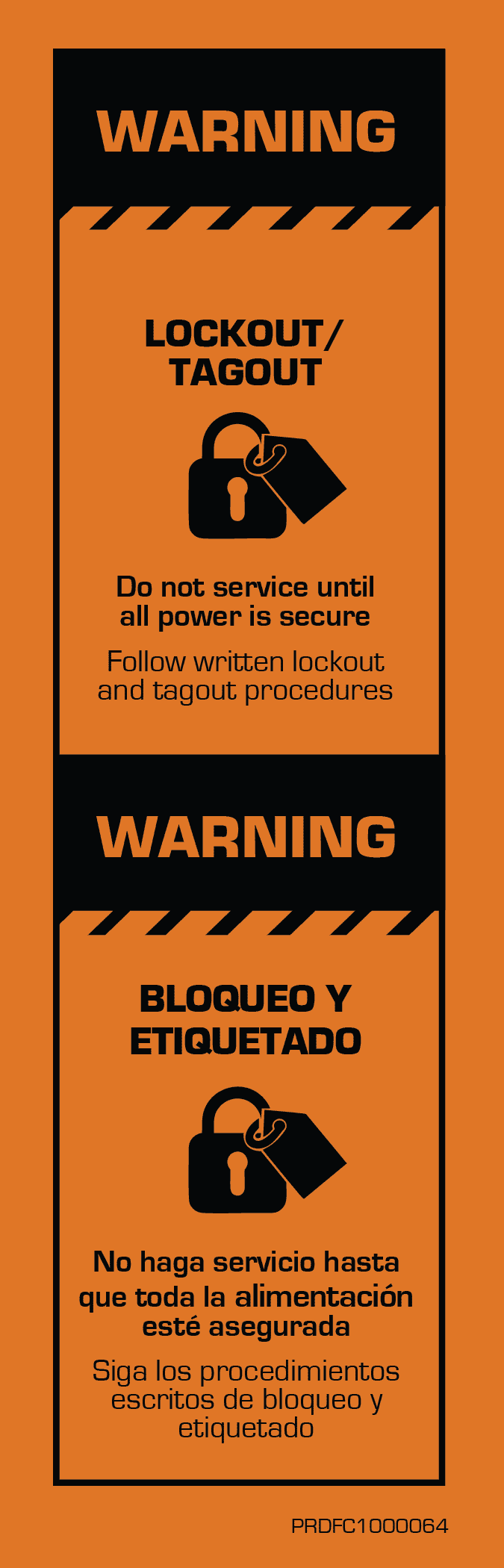 Warning tagout label