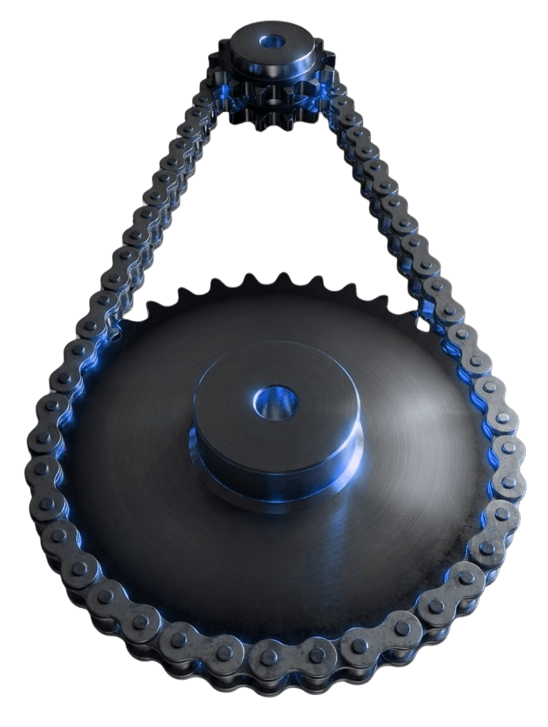 ANSI sprockets for radial stacker conveyors