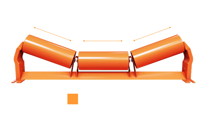 Equal troughing idlers