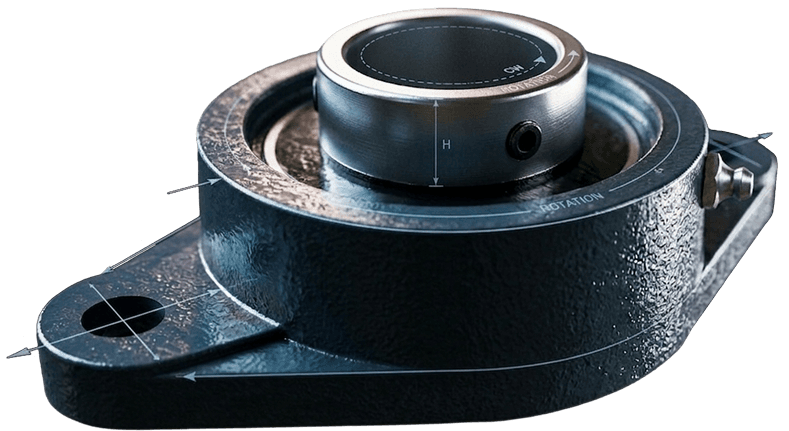 How do I choose the right flange bearing size for my conveyor?