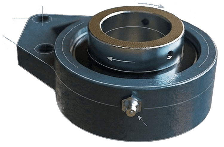 How do I find the right flange bearing size for my conveyor?