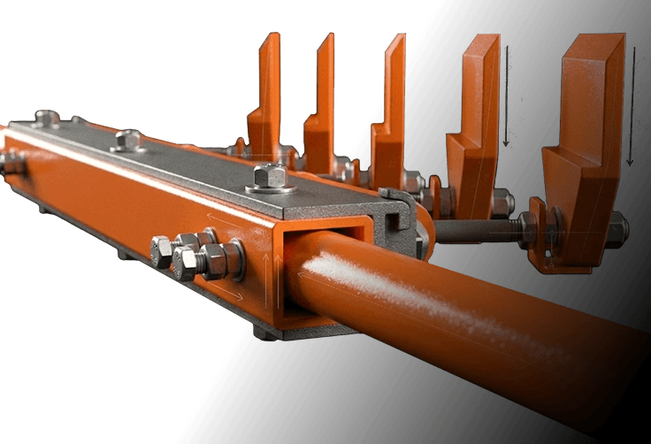 Scraper tensioning systems