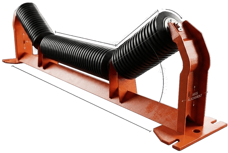 How to choose rubber unequal troughing idlers
