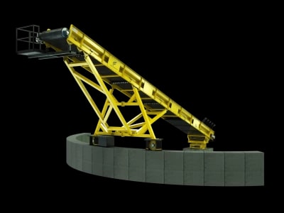 Fluent Conveyors Models Radial Stacker Conveyor